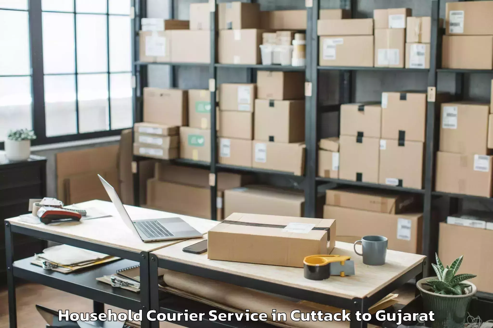 Book Cuttack to Kodinar Household Courier